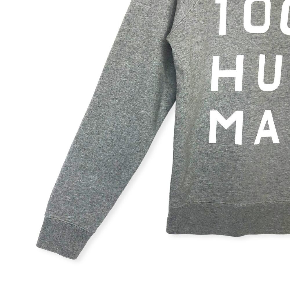 Everlane Mens The 100% Human Typography Sweatshirt Size S Heathered Grey Gray - Picture 4 of 11